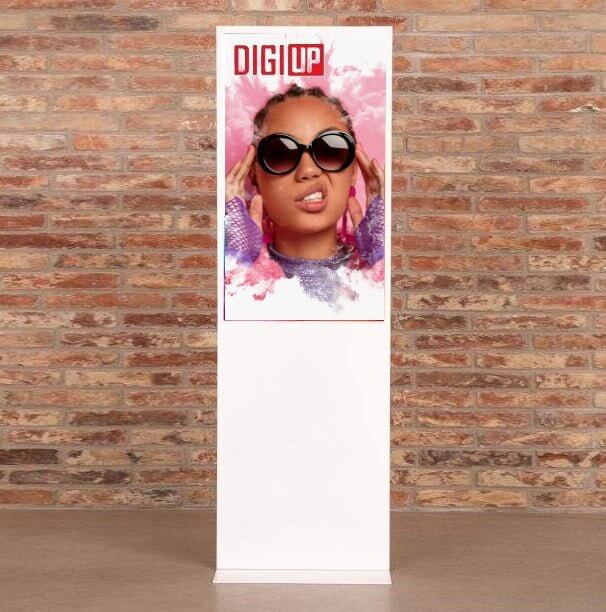 DIGI UP Stand Indoor 49" (Hvit) - Printd